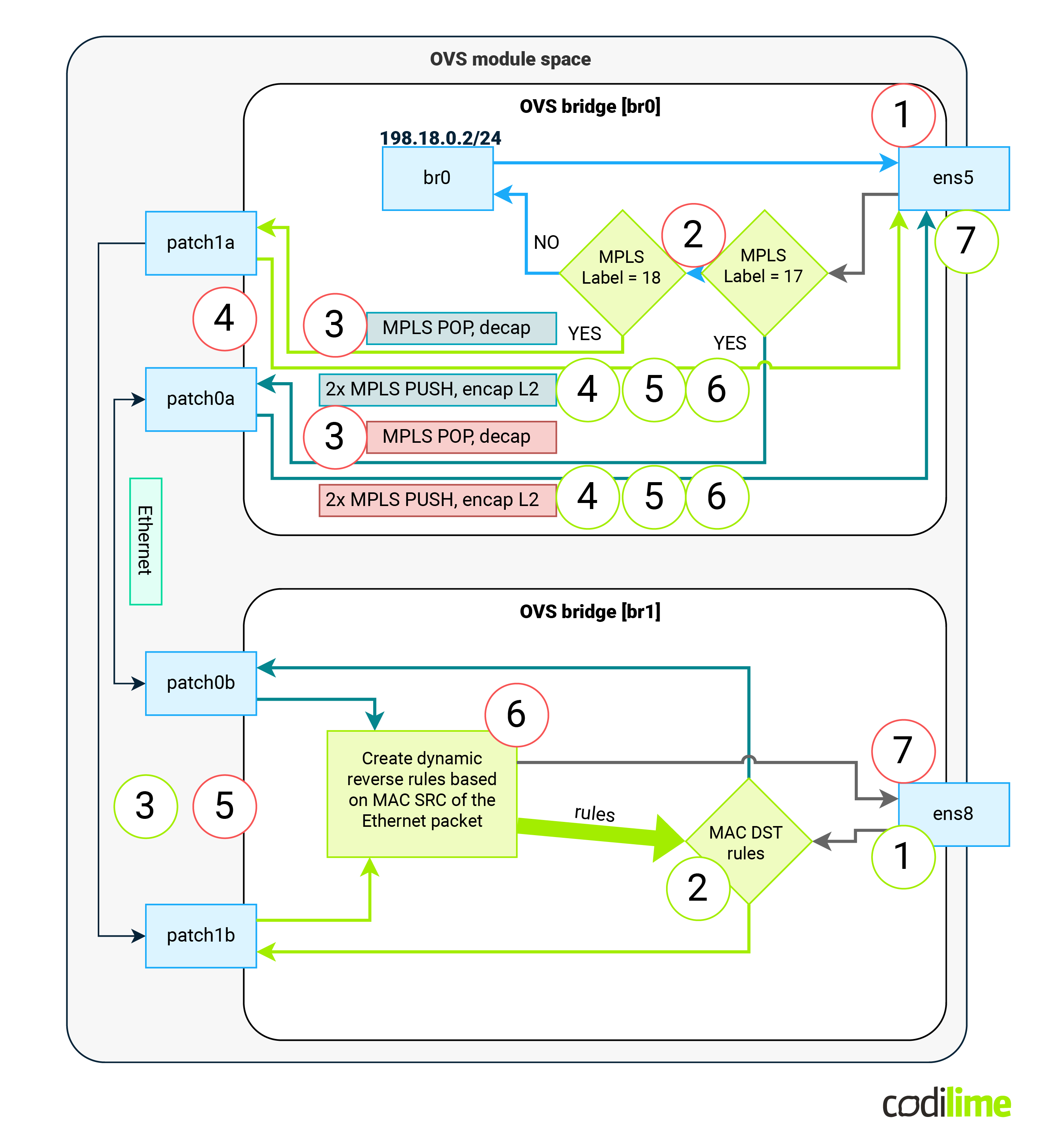 OVS configuration for VPLS - native solution