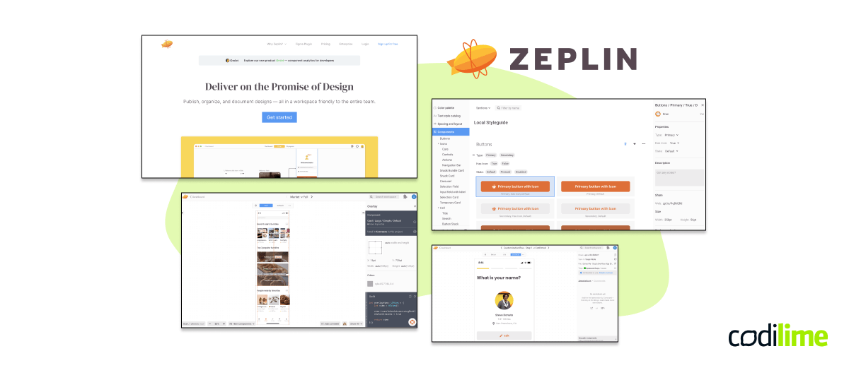 UX design system Zeplin